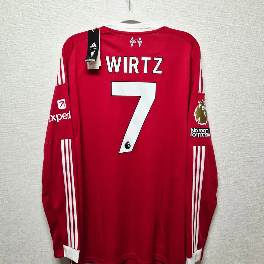 [BUNJANG] Liverpool 25-26 Home Long Sleeve No.7 Wirtz League Authentic Jersey / (새상품) 25-26 리버풀 홈 긴팔 No.7 비르츠 리그 정품 유니폼