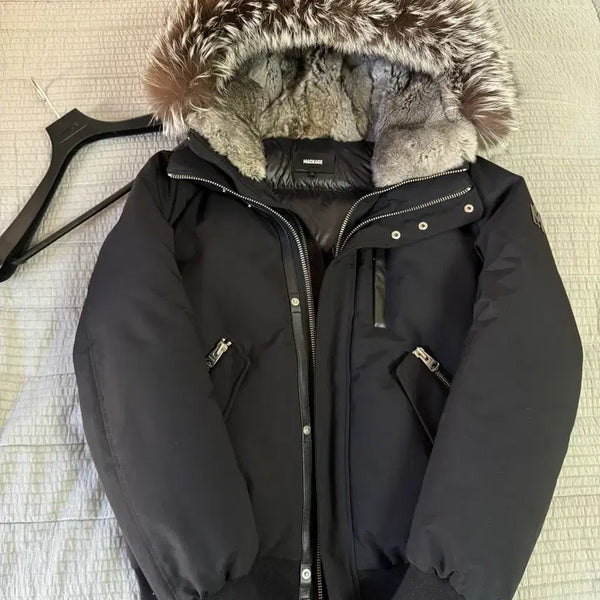 [BUNJANG] Mackage Dixon Silver Fox Fur Parka Size 38 / 맥케이지 딕슨 실버퍼 38