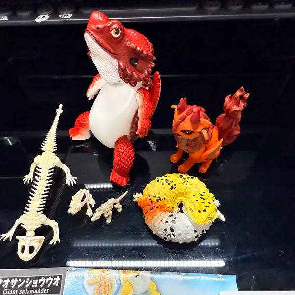 [BUNJANG] Assorted Reptile Figurines Bundle Set (Skeleton, Bearded Dragon, Leopard Gecko) / 스켈레톤, 비어디 드래곤, 레오파드 게코 등 피규어 일괄
