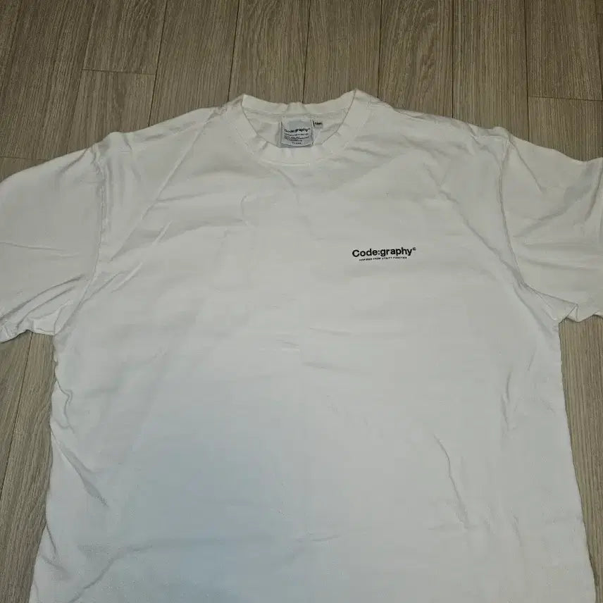 [BUNJANG] Code Graphy White T-Shirt (M) / 코드그라피 흰색 티셔츠