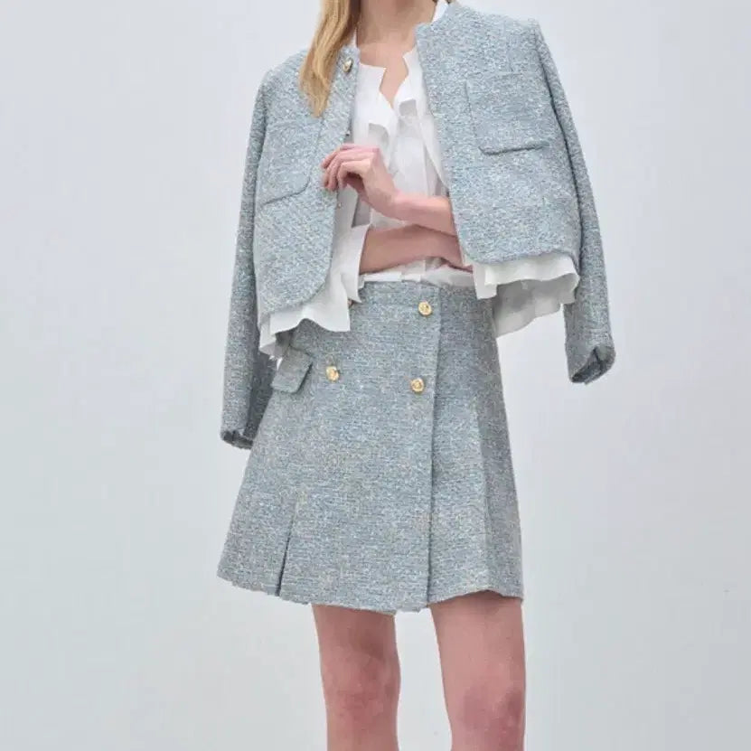 [BUNJANG] Mine Block Tweed Jacket / 한섬 mine 마인 블록 트위드 자켓 25년