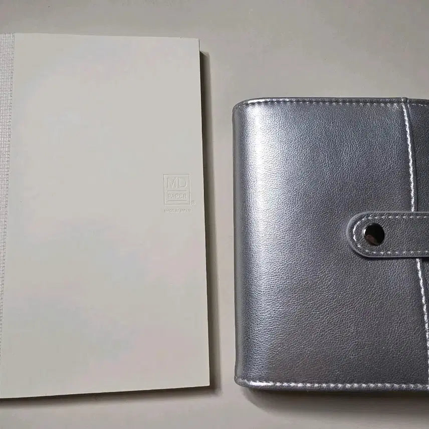 [BUNJANG] Midori A6/A7 Diary Notebook with Silver Wallet / 미도리 MD 다이어리 노트 실버 지갑 월렛 a6 a7