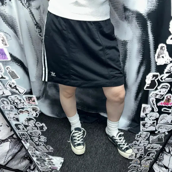 [BUNJANG] Adidas 3-Stripes Skirt Black / 아디다스 삼선 스커트 블랙