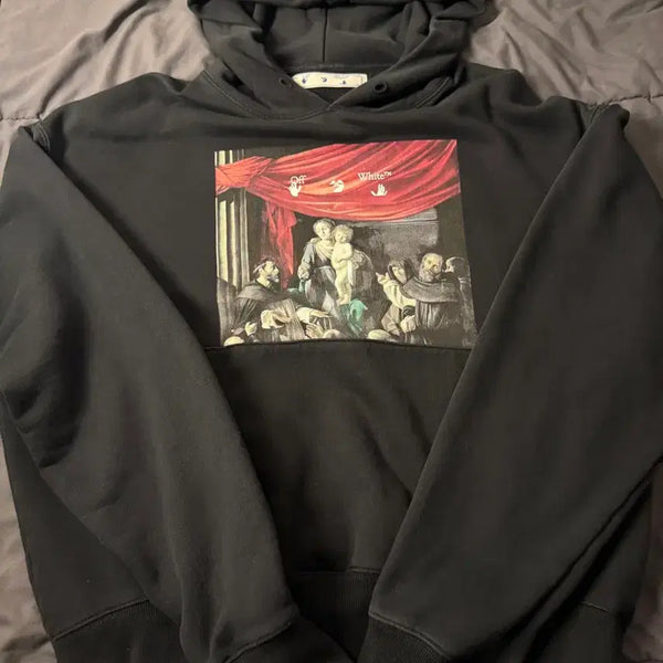 [BUNJANG] Off-White Caravaggio Arrow Hoodie Black / 오프화이트 카라바지오 애로우 후드 블랙