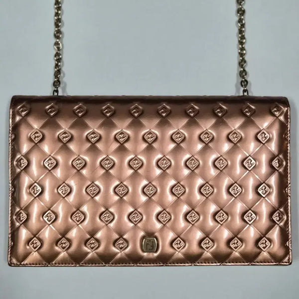 [BUNJANG] Fendi Quilted Chain Bag Rose Gold WOC / 펜디 퀼팅 체인백 로즈골드 woc