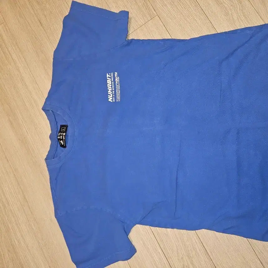 [BUNJANG] Newhabit Blue Short Sleeve T-Shirt / 뉴해빗 블루 반팔 티셔츠, 파랑