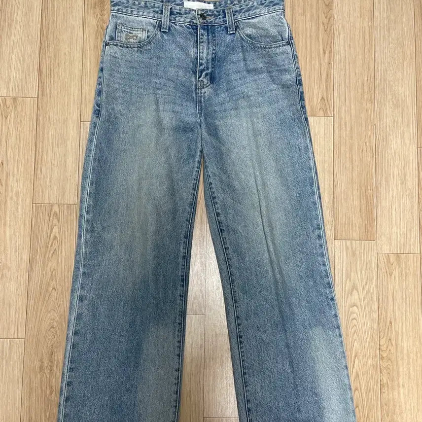 [BUNJANG] Plac Light Wash Wide Denim Pants / 플랙 연청 와이드데님