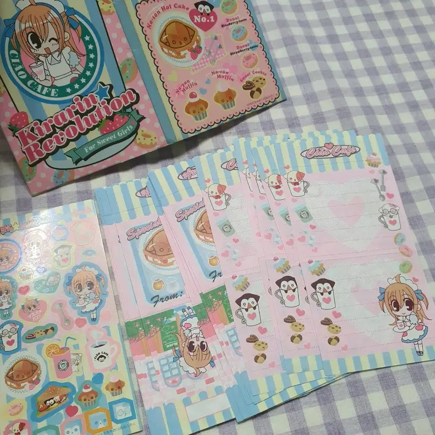 [BUNJANG] Kirarin Revolution Rara's Stylish Diary Letter Paper and Memo Pad Set / 키라링레볼루션 라라의스타일기 편지지 메모지 헤이세이 일본 챠오 고전지류