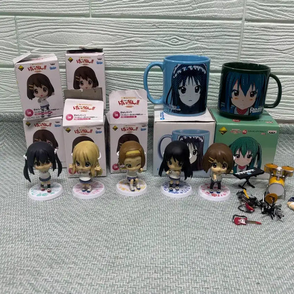 [BUNJANG] K-ON! Chibi큥 Figure Bundle with Mio & Azusa Mug Cups / 케이온굿즈 일괄 치비큥 피규우 미오머그컵 아즈사머그컵