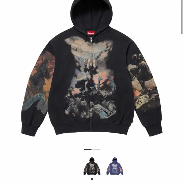 [BUNJANG] Supreme Frazer Zip-Up Hoodie Sweatshirt Black XL / 슈프림 프라제타 집업 후드 스웨트셔츠 블랙 XL