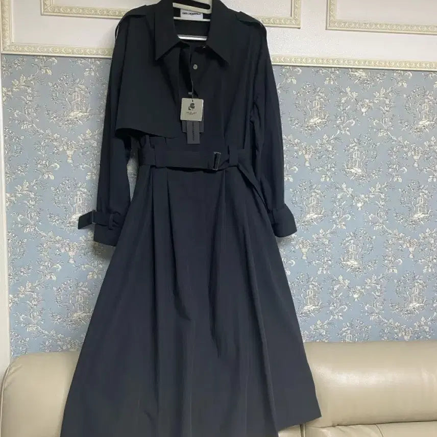 [BUNJANG] Karl Lagerfeld One-Piece Trench Coat / 칼라거펠트 원피스형트렌치코트 구66~77~88  95~100