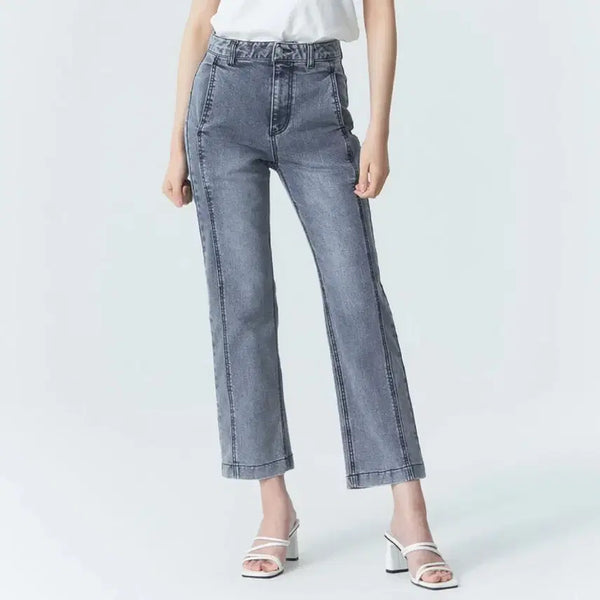 [BUNJANG] Mioo Side Slit Straight Fit Denim Jeans / 미쏘 옆절개 디테일 일자핏 데님