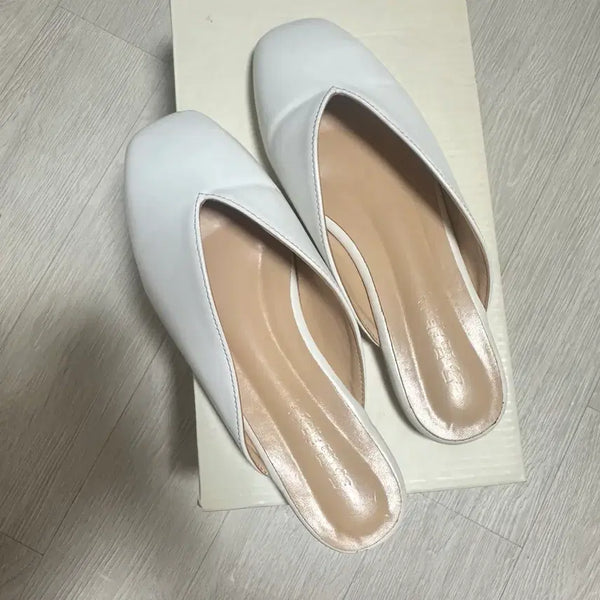 [BUNJANG] Daily Summer White Mule Sandals 215mm / 데일리 여름 샌들 슬리퍼 화이트 뮬 215사이즈
