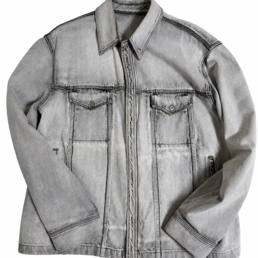 [BUNJANG] Solid Homme Washed Denim Jacket / 52) 솔리드 옴므 워싱 데님 자켓