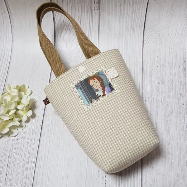 [BUNJANG] Handmade Anne of Green Gables Fabric Mini Tote Bag (Beige) / {핸드메이드} 빨간머리앤 원단 미니백 토트백 (베이지1)