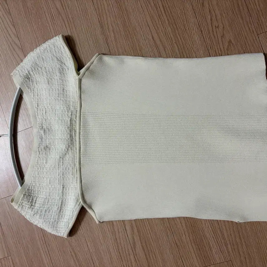 [BUNJANG] SYSTEM Boatneck Layer Sleeveless Knit Top / 시스템 보트넥 레이어 슬리브리스 니트 탑