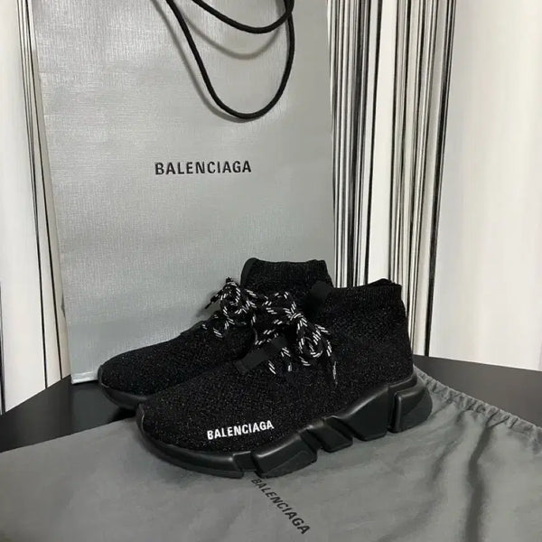 [BUNJANG] Balenciaga Speed Runner Lace-up Glitter Sneakers (US 7-8) / 새상품급 발렌시아가 스피드러너 레이스업 글리터 240-250