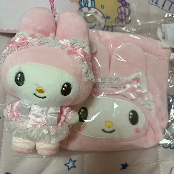 [BUNJANG] Aveil Limited My Melody Ballerina Mascot Pouch Set / 아베일한정 마이멜로디 발레리나 마스코트 파우치 세트(오늘만이가격)