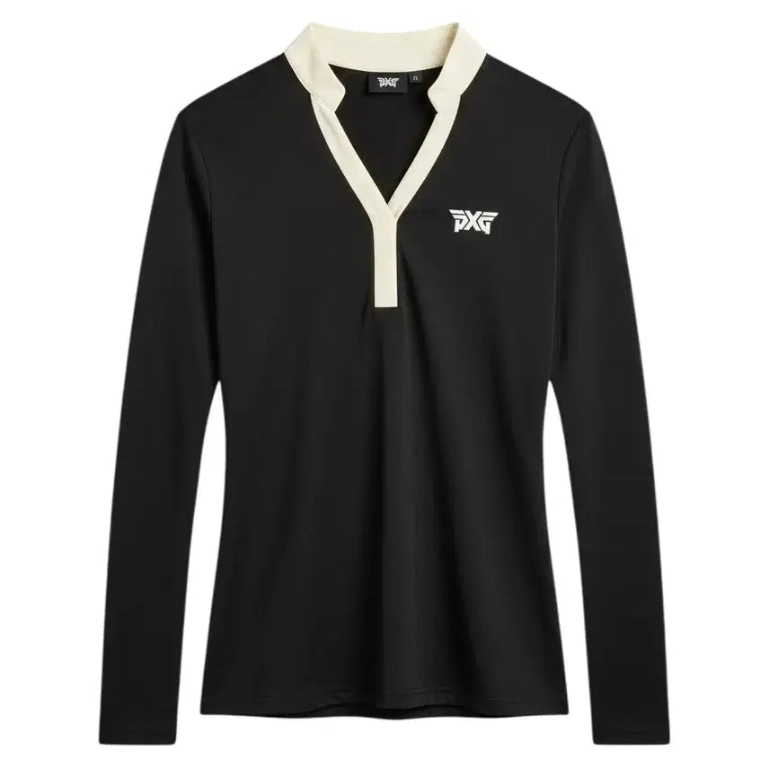 [BUNJANG] PXG Women's Long Sleeve Golf Shirt / 여성M/ PXG 골프 스판 카라넥 긴팔티