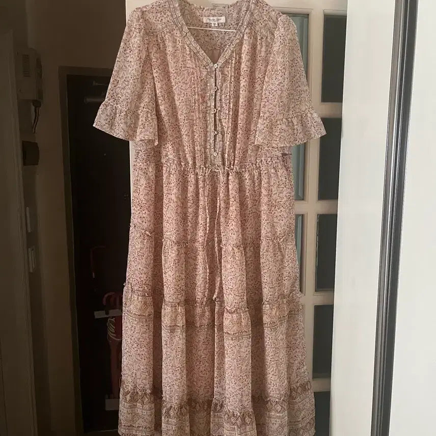 [BUNJANG] Thursday Island Floral Chiffon Long Dress M / 써스데이아일랜드 잔꽃 쉬폰 원피스 M