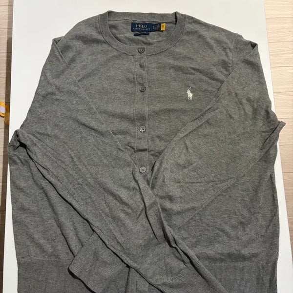 [BUNJANG] Polo Ralph Lauren Henley Neck Knit - Grey / 폴로 랄프로렌 헨리넥 니트 그레이