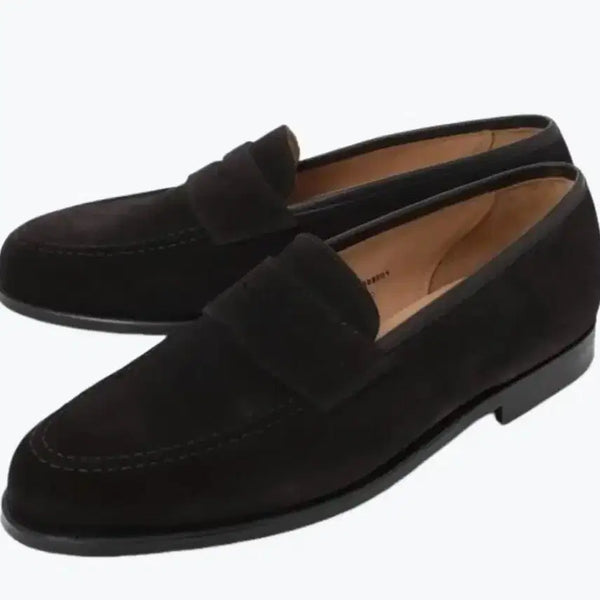[BUNJANG] Crockett & Jones Boston Suede Loafers Black UK 7.5 / 크로켓앤존스 보스턴 스웨이드 블랙 로퍼 UK 7.5 새상품