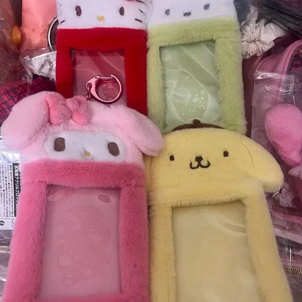 [BUNJANG] Sanrio Boa Fleece Photocard Holder Set (4 types) / 산리오 보아털 포카 홀더 4개 세트