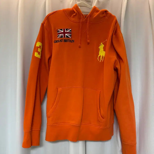 [BUNJANG] Polo Ralph Lauren Big Pony Hoodie Orange L / 폴로 빅포니 후드티 L 오렌지