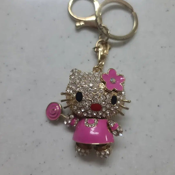 [BUNJANG] Hello Kitty Cubic Moving Doll Keychain Pink / 헬로키티 키링 큐빅 핑크