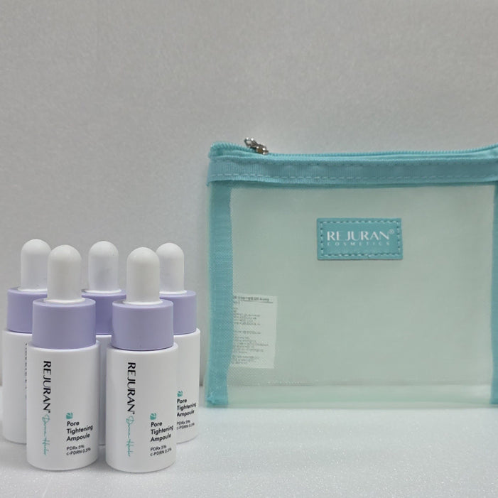 [BUNJANG] Rejuran Mesh Pouch + Derma Healer Pore Tightening Ampoule Set / 리쥬란 메시 파우치 + 리쥬란 더마 힐러 포어 타이트닝 앰플