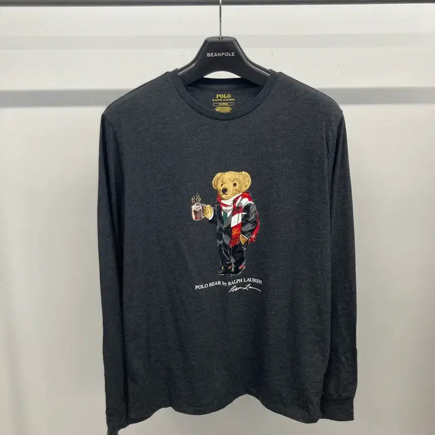 [BUNJANG] Polo Ralph Lauren Cocoa Bear Long Sleeve T-Shirt / 폴로 랄프로렌 코코아 베어 롱슬리브 긴팔 티셔츠 100