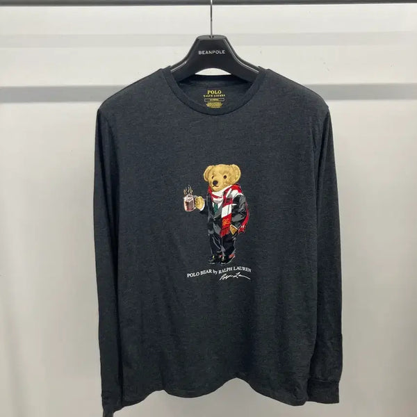 [BUNJANG] Polo Ralph Lauren Cocoa Bear Long Sleeve T-Shirt / 폴로 랄프로렌 코코아 베어 롱슬리브 긴팔 티셔츠 100