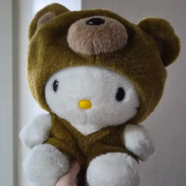 [BUNJANG] Vintage Hello Kitty Teddy Bear Plush / 고전 헬로키티 곰돌이 인형