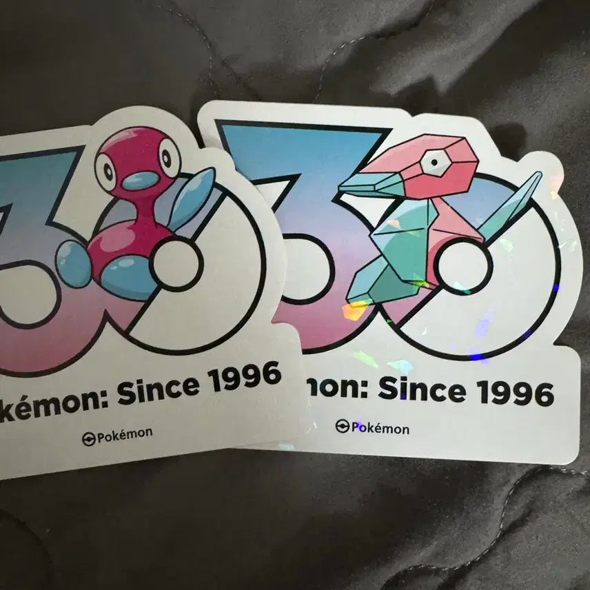 [BUNJANG] Pokemon 30th Anniversary Logo Sticker Polygon Polygon 2 Set / 포켓몬 30주년 로고스티커 폴리곤 폴리곤2 세트
