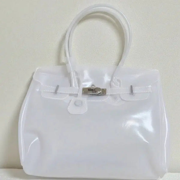 [BUNJANG] High-Quality See-Through Jelly Bag / [당일발송] 화이트 젤리 고퀄리티 시스루 젤리백 펄킨 버킨 젤리 가방