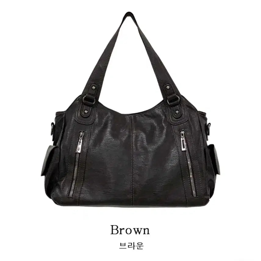 [BUNJANG] Avery Leather Hobo Crossbody Tote Bag / 에이블리 레더 보부상 크로스 토트백