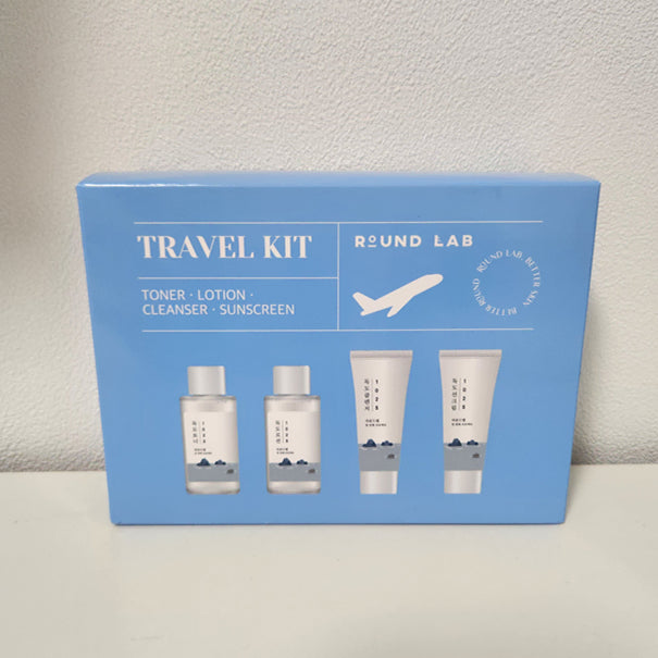 [BUNJANG] Roundlab 1025 Dokdo Travel Kit 4 Items + Pouch / 라운드랩 1025 독도 트래블 키트 4종 x 파우치/ 화장품 여행 키트