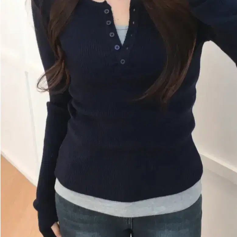[BUNJANG] Ablley Ribbed Knit Neck Warmer / 에이블리 핸드워머 핸리넥 골지 니트