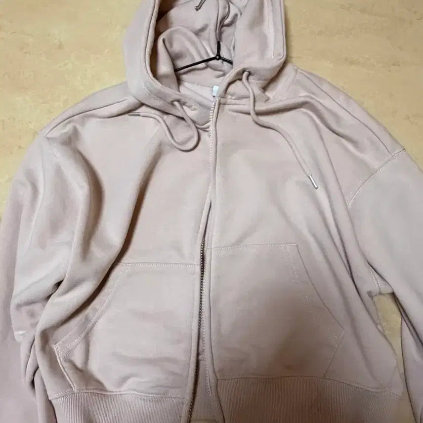 [BUNJANG] SPAO Soft Cotton Zip-Up Hoodie Pink / 스파오 소프트코튼 후드집업 핑크