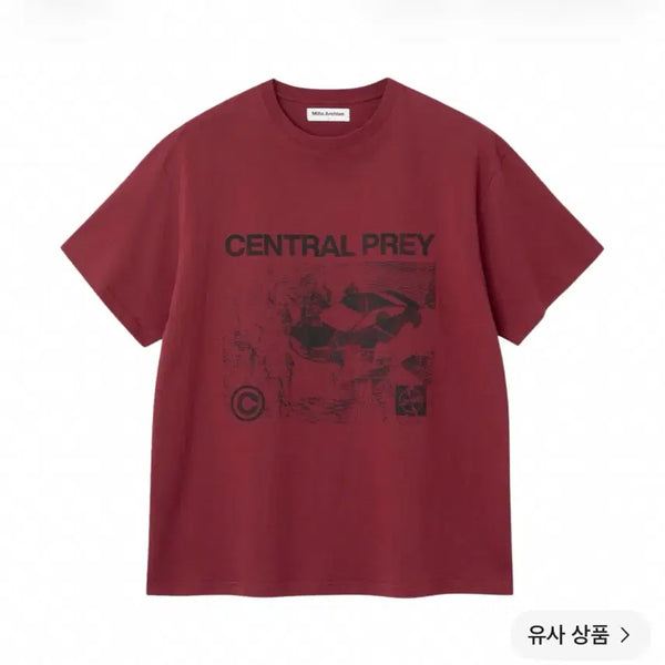 [BUNJANG] Milo Archive Central Fray Short Sleeve T-Shirt / [M] 밀로아카이브 센트럴 프레이 반팔