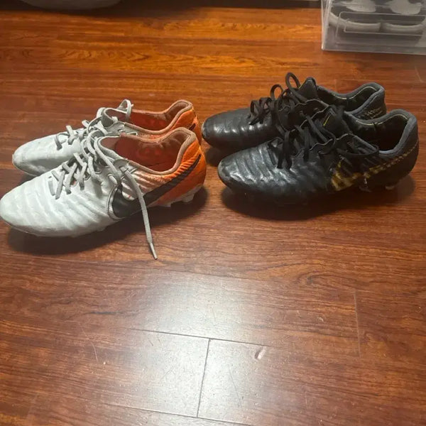 [BUNJANG] Nike Tiempo VII Elite Football Boots (Black & Grey, Size 250) / 나이키 티엠포7 엘리트