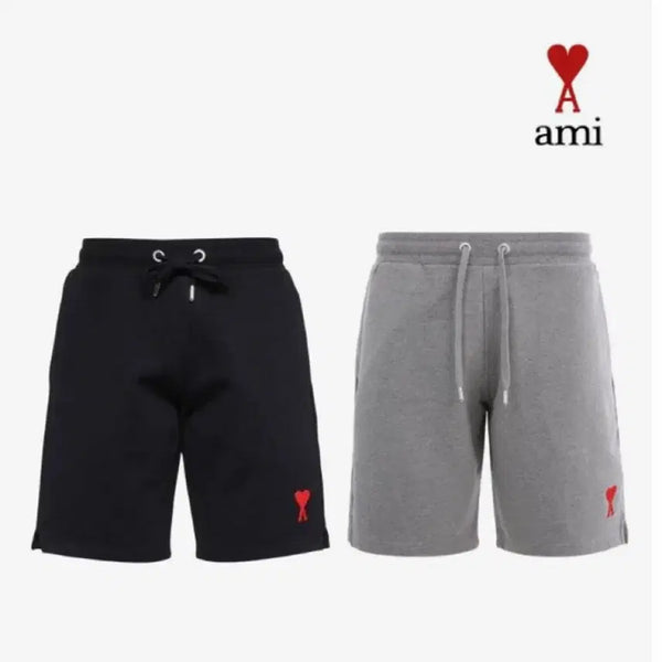 [BUNJANG] AMI Paris Heart Logo Cotton Track Shorts / AMI 아미 하트 로고 트랙 쇼츠 면 반바지 3종 (남녀공용)