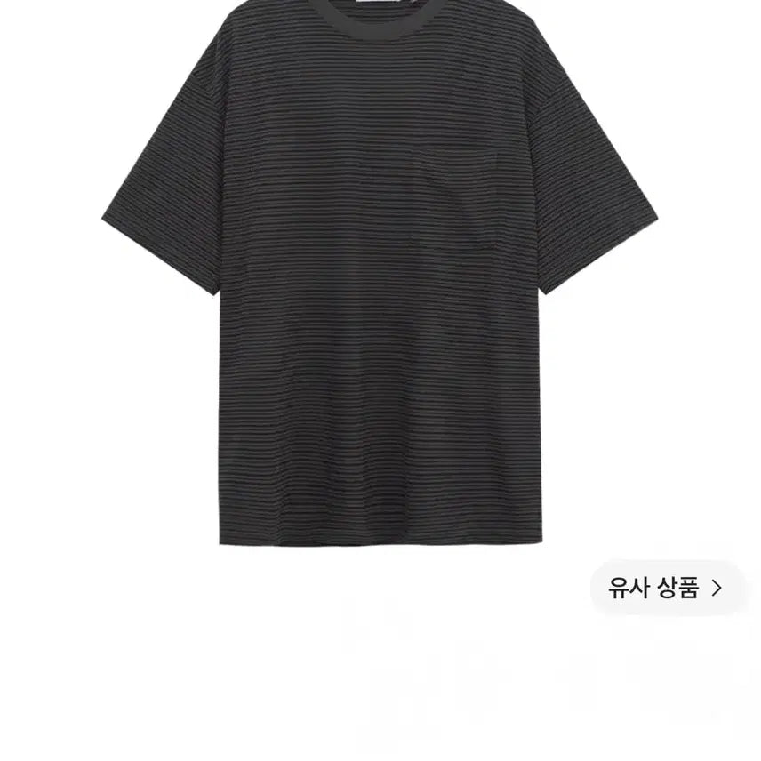 [BUNJANG] Polilater Human Index Stripe Pocket T-Shirt Charcoal / (3) 폴리테루 휴먼인덱스 스트라이프 포켓 티셔츠 차콜