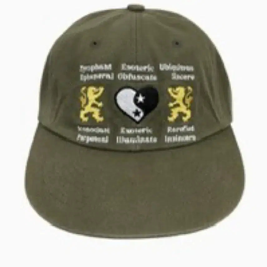[BUNJANG] PASSLE Lion Heart Washed Cap Khaki / 패슬 모자 Lion Heart Washed Cap Khaki
