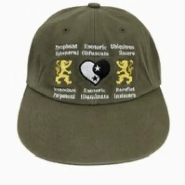 [BUNJANG] PASSLE Lion Heart Washed Cap Khaki / 패슬 모자 Lion Heart Washed Cap Khaki