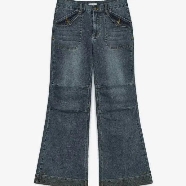 [BUNJANG] Hug Your Skin Semi Bootcut Denim Pants / 허그유어스킨 세미 부츠컷 데님 팬츠