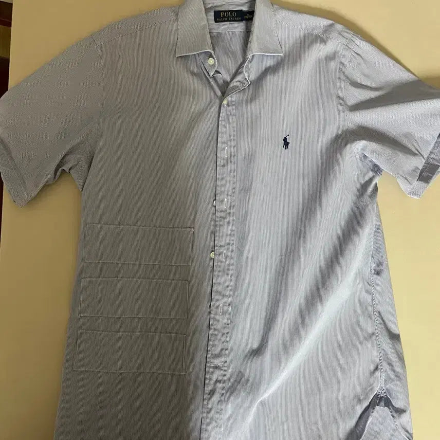 [BUNJANG] Polo Ralph Lauren Short Sleeve Shirt Sky Blue Stripe / 폴로 반팔셔츠