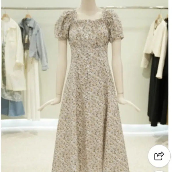 [BUNJANG] DEWL Flower Off-Shoulder Zip-Up Dress / [DEWL] 플라워 오프숄더 집업 원피스  새상품