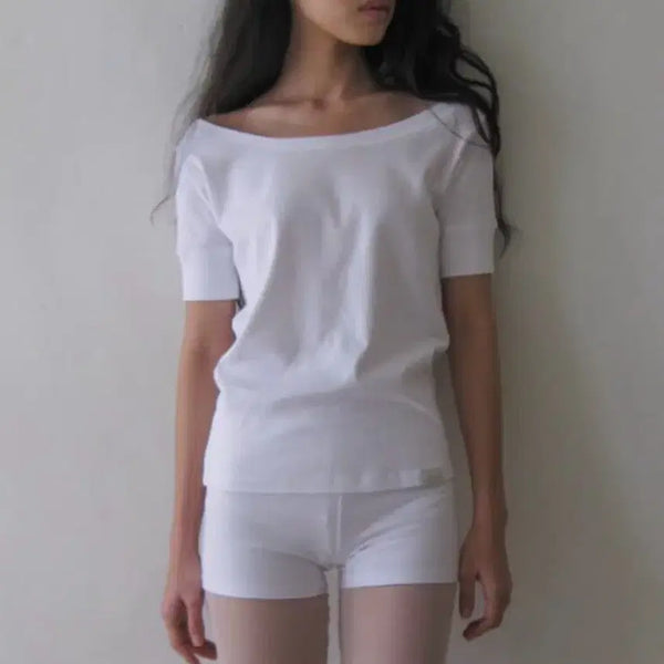 [BUNJANG] Rib Half Top / 샵페어리 립 하프 탑 rib half top