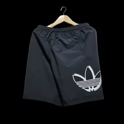 [BUNJANG] Adidas Men's Big Trefoil Flame Woven Shorts Black / 남성 아디다스 빅 불꽃 트레포일 쉐도우 검정 우븐 반바지 바지 트레이닝복